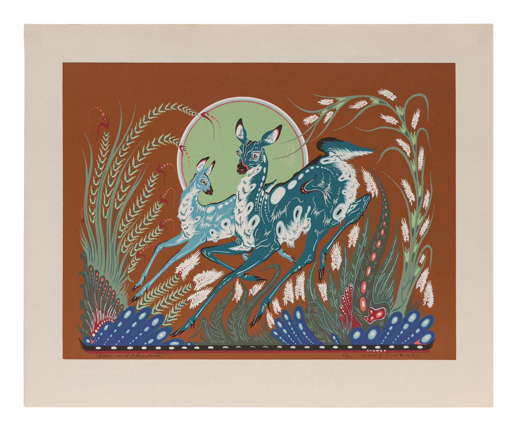 Two Works: Deer and Elements I and Deer and Elements II