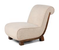 A Contemporary Upholstered Loveseat and Slipper Chair