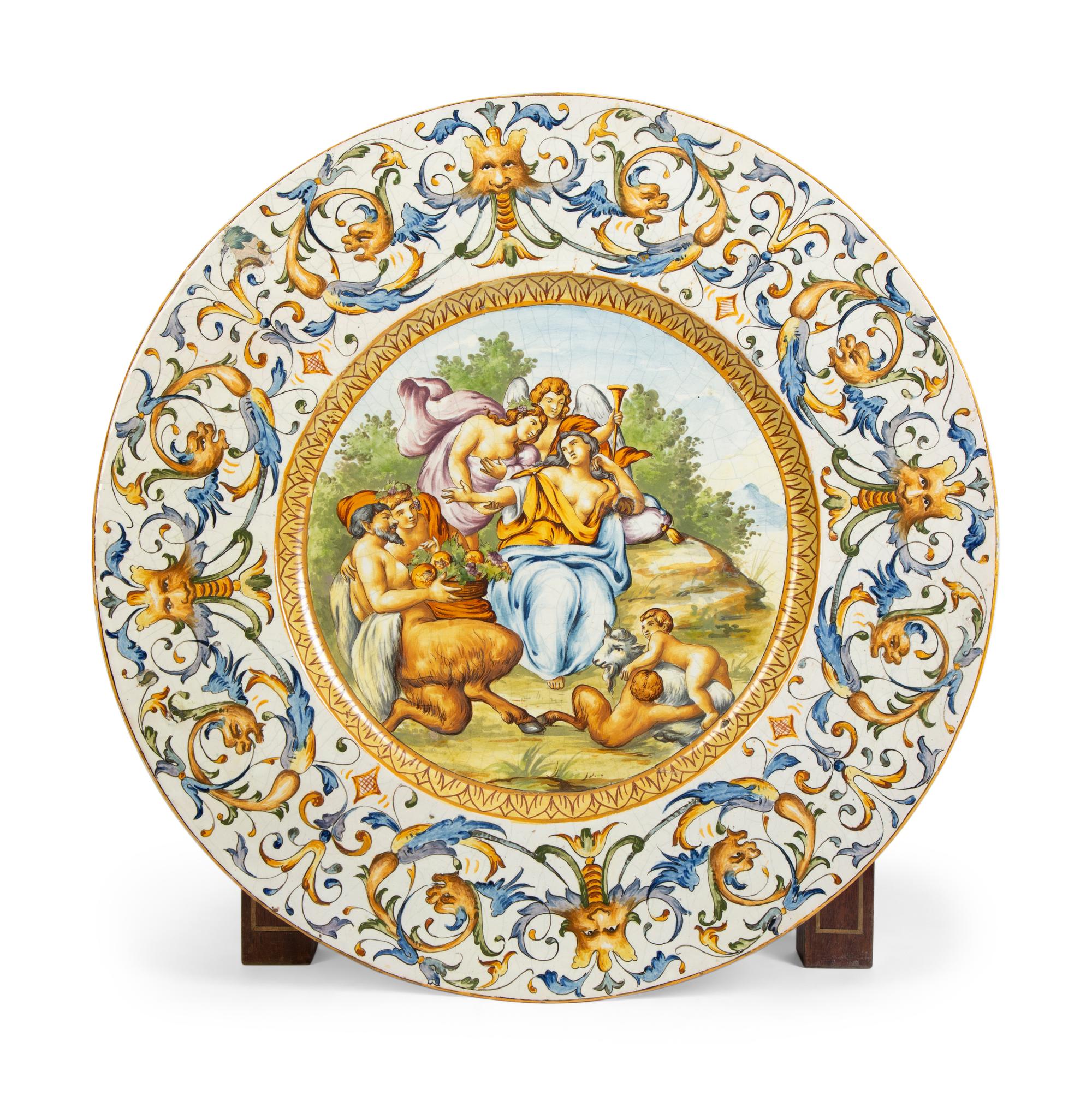 A Pair of Italian Majolica Chargers — 20TH CENTURY