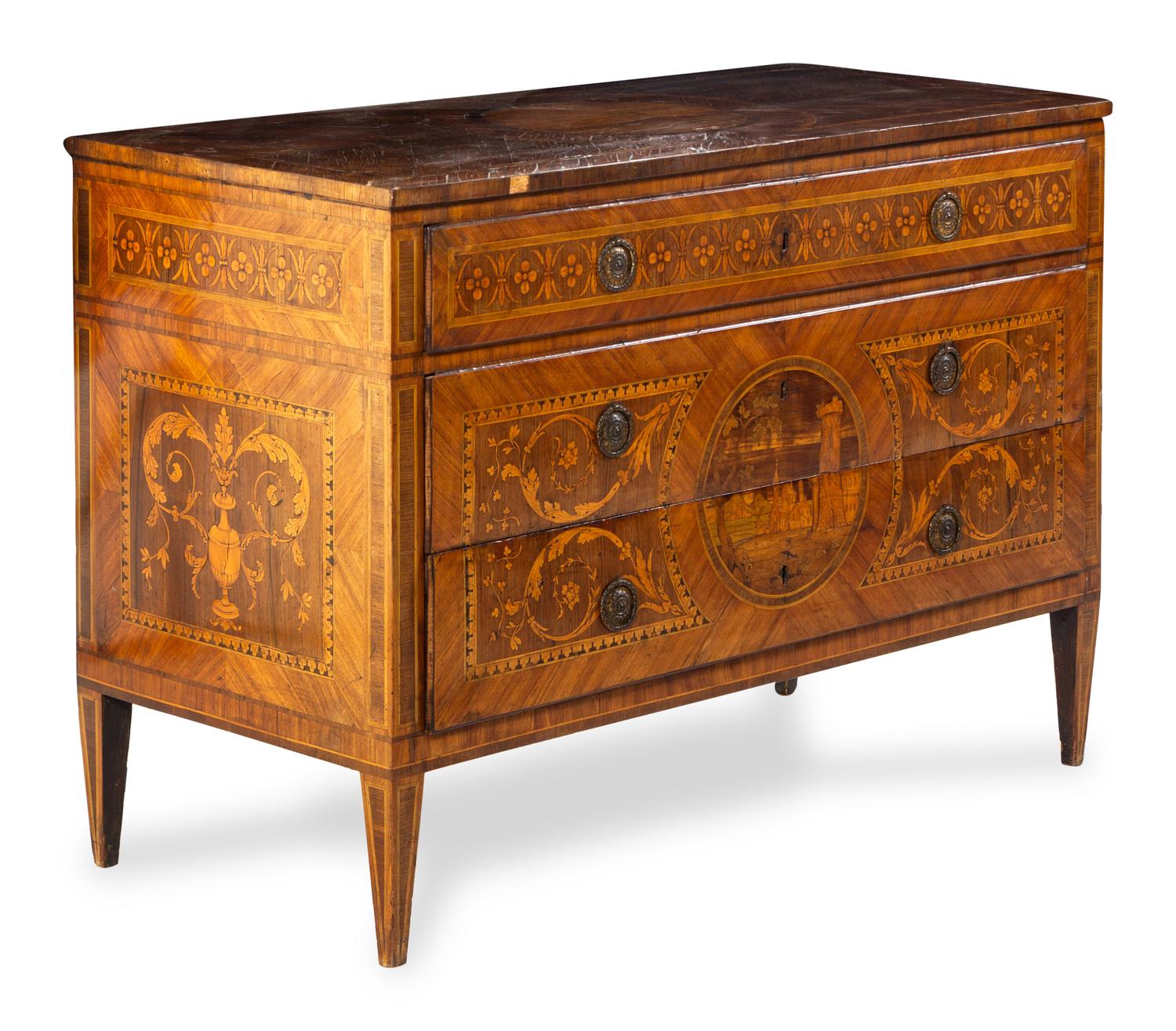 An Italian Marquetry Commode