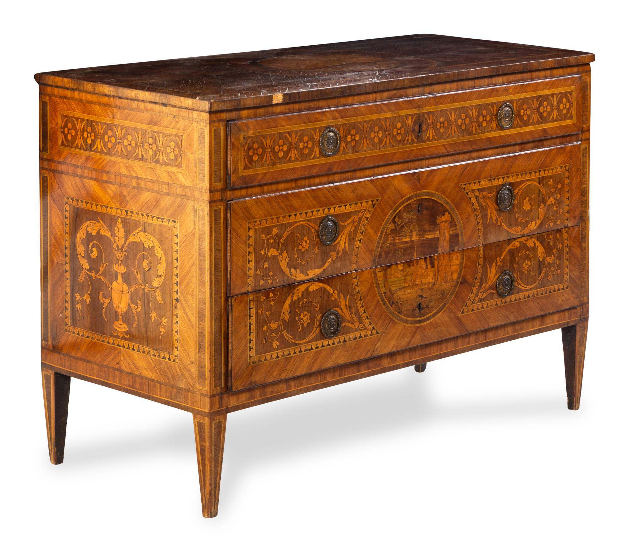 An Italian Marquetry Commode