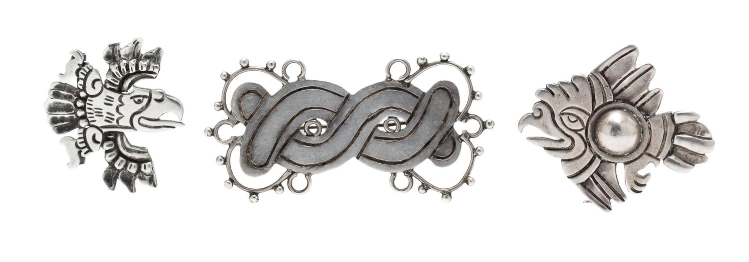 A Collection of Silver Brooches, William Spratling, Circa 1939-46, 21.50 dwts.