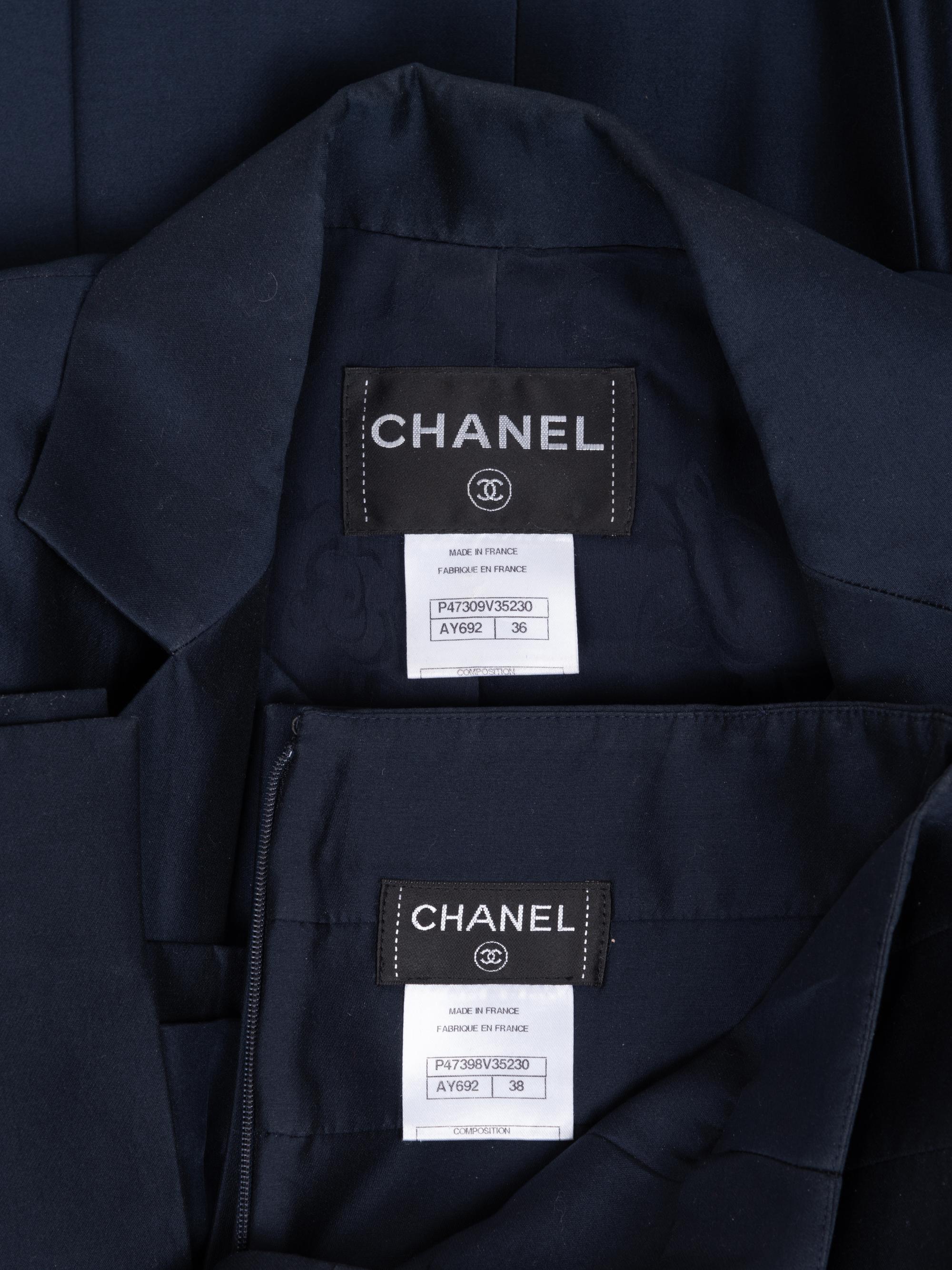 Chanel Polished Cotton Skirt Ensemble, Resort 2014