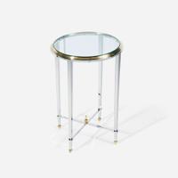 Contemporary A Small Chrome and Glass Guéridon