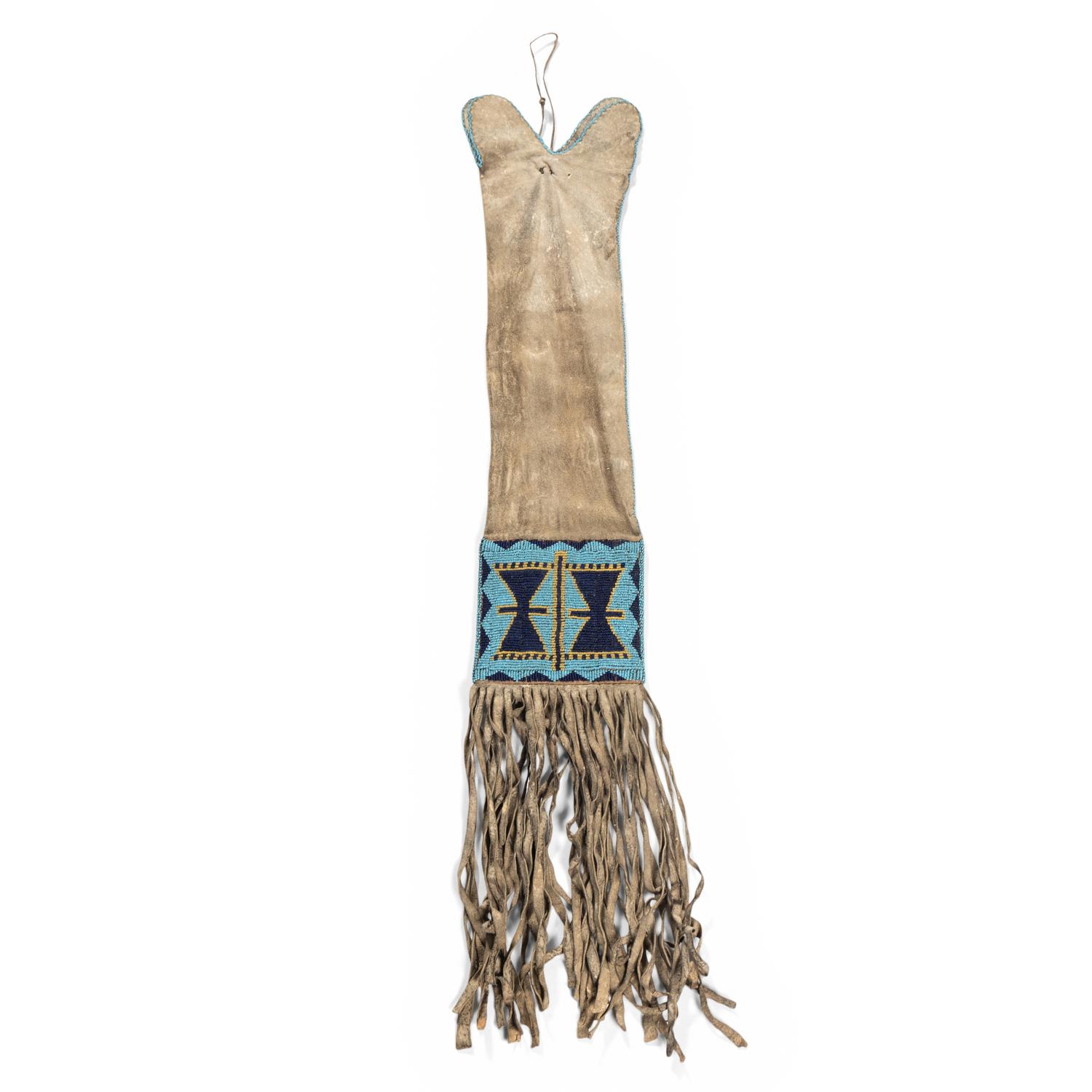 Blackfeet Beaded Hide Tobacco Bag