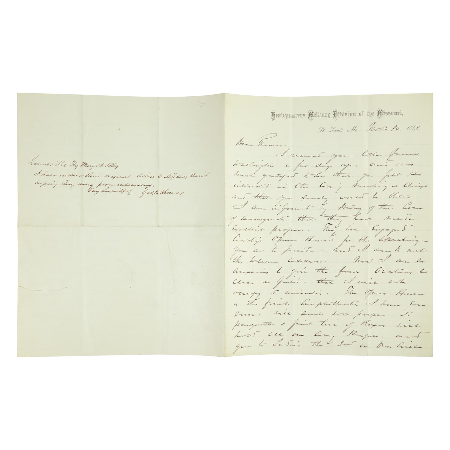 [Civil War] Sherman, William T. Autograph Letter, signed