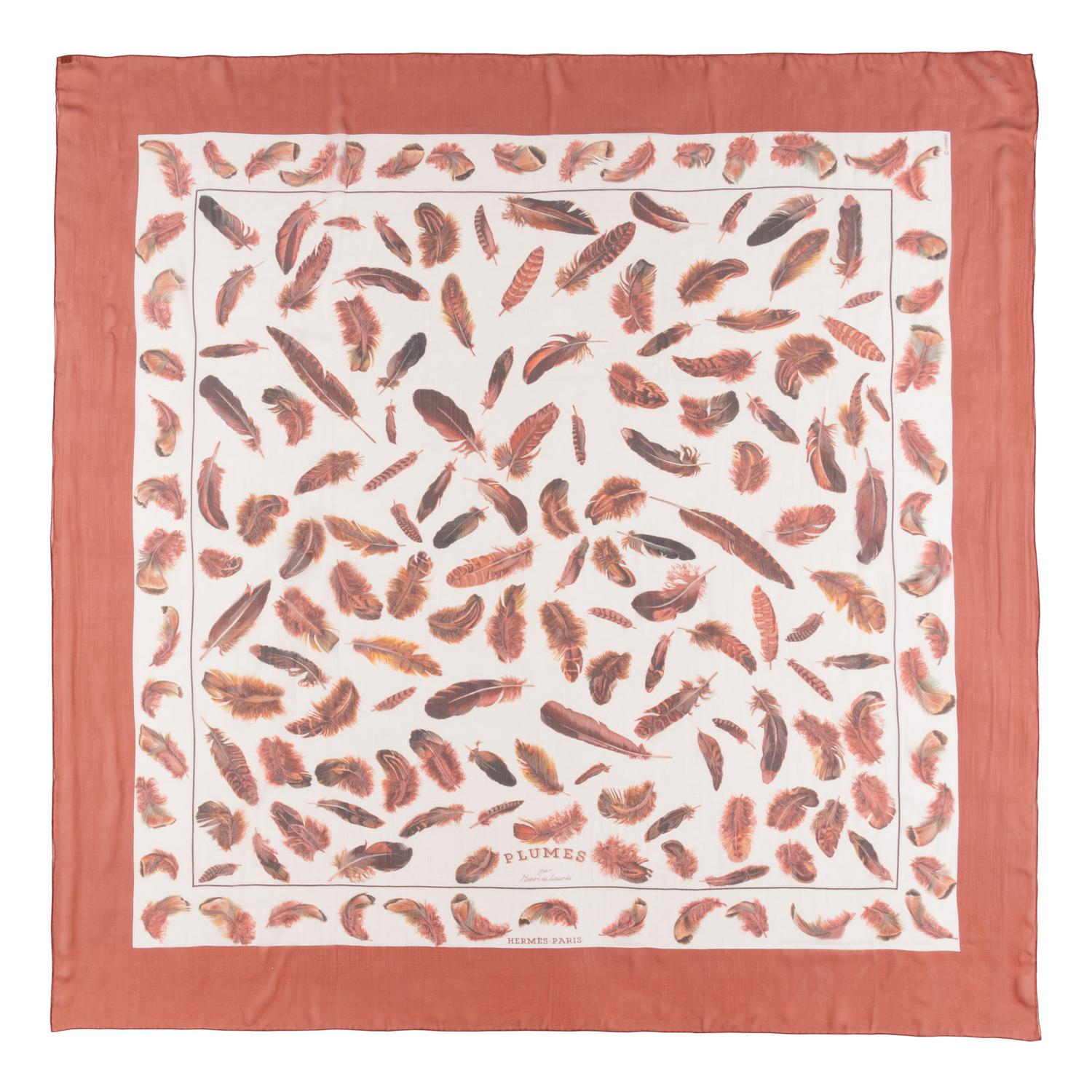 Four Hermès 140cm Silk Chiffon Scarves