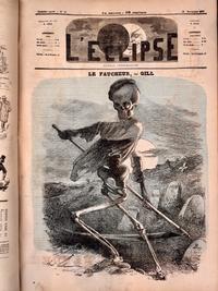 L'Eclipse Satirical Weekly Journal Bound in 3 Folios, Illustrations by Andre Gill