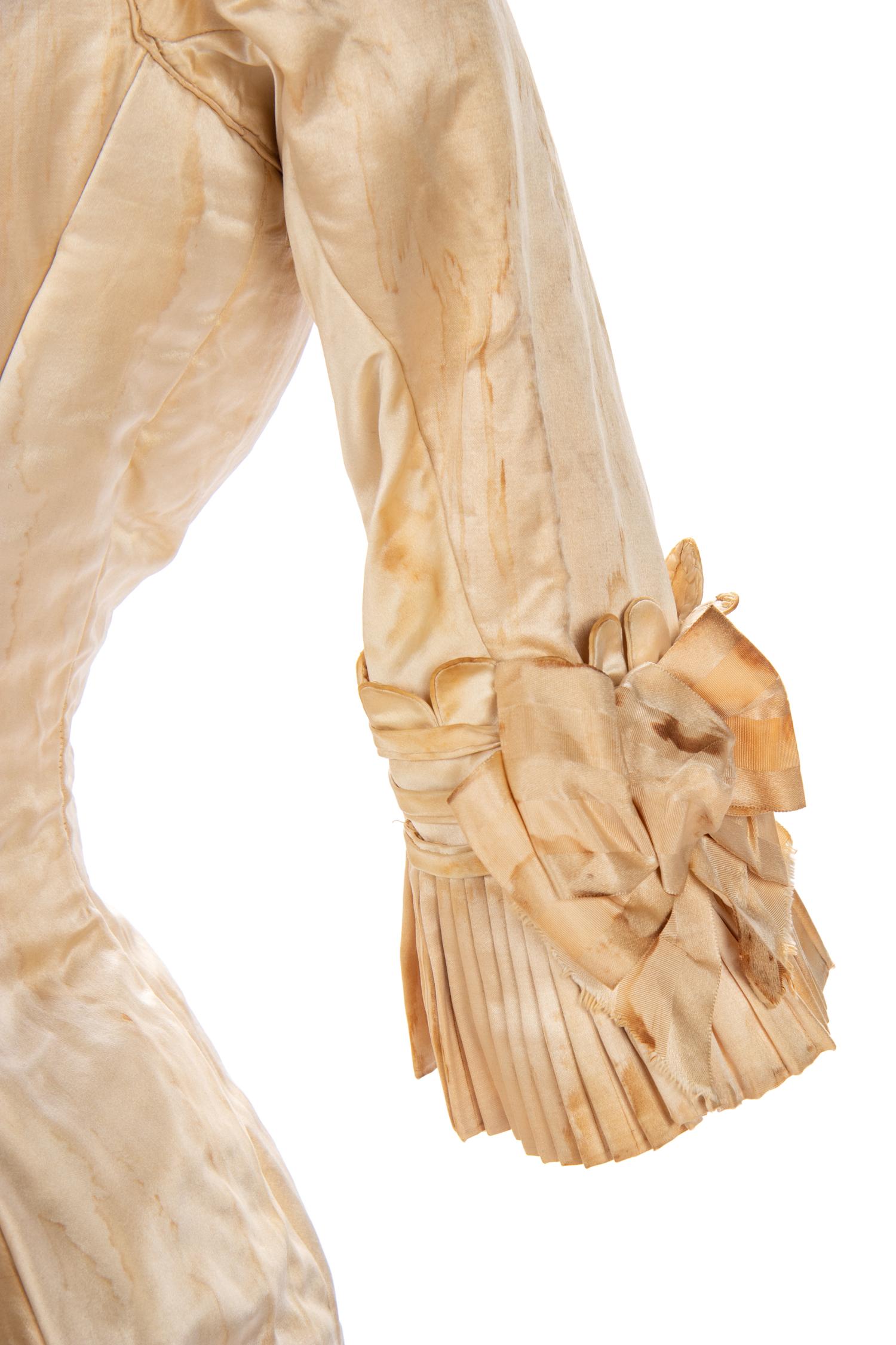 One-Piece Satin Wedding Dress, 1880s