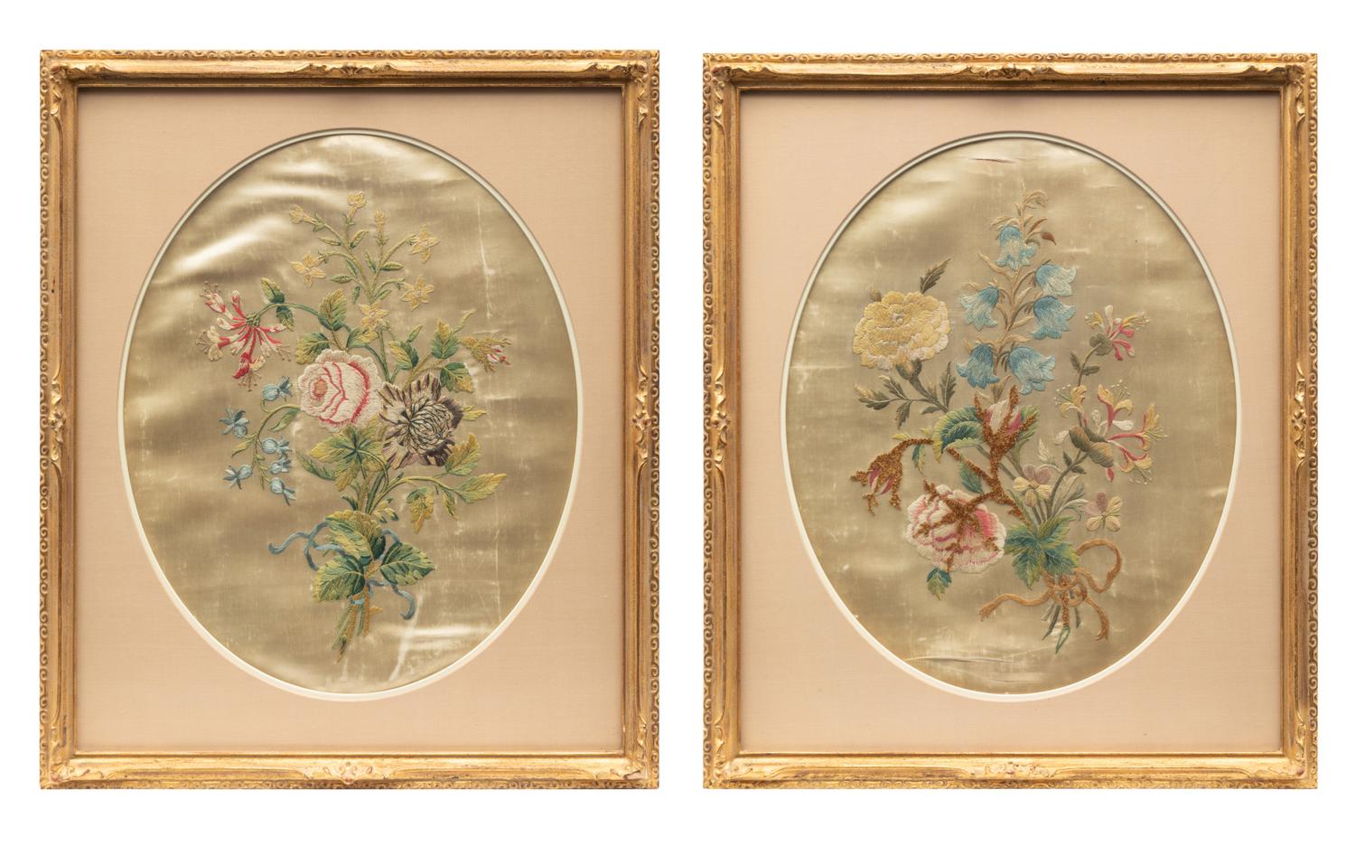 A Group of English Silk Needleworks