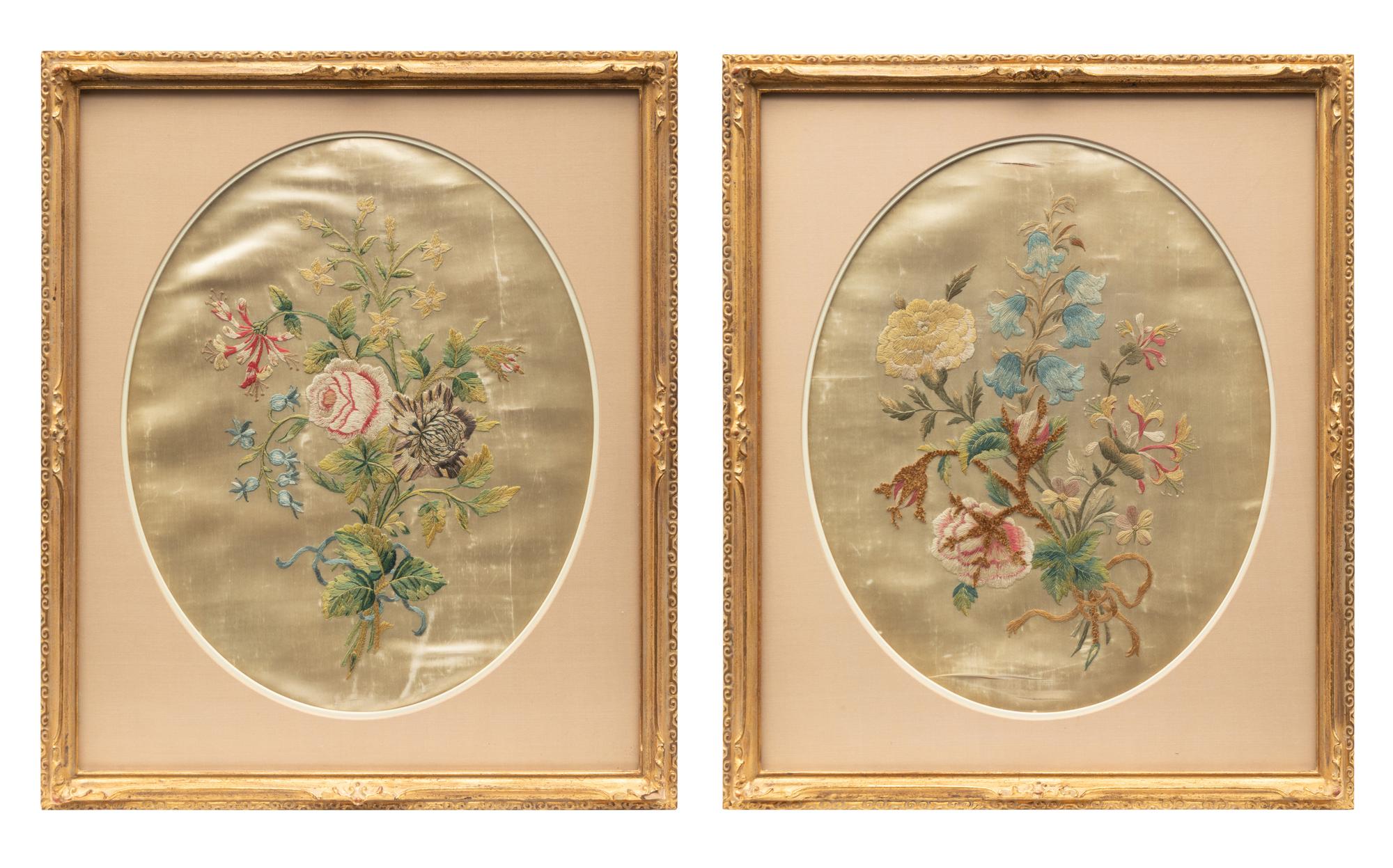 A Group of English Silk Needleworks