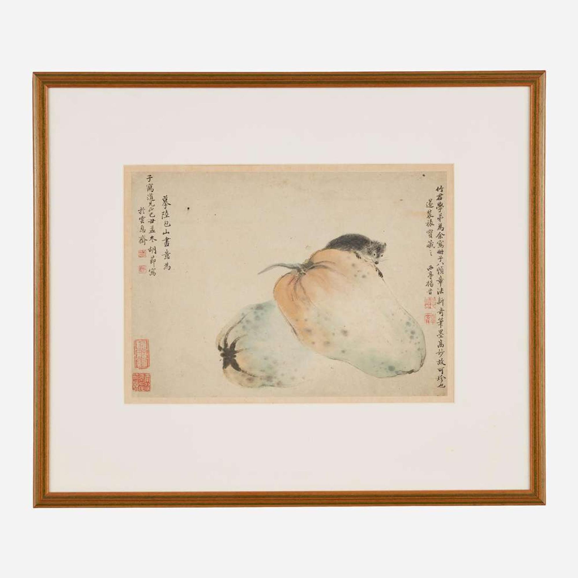 Hu Jie 胡节 老鼠与木瓜图 (Chinese circa. 17/18th Century)