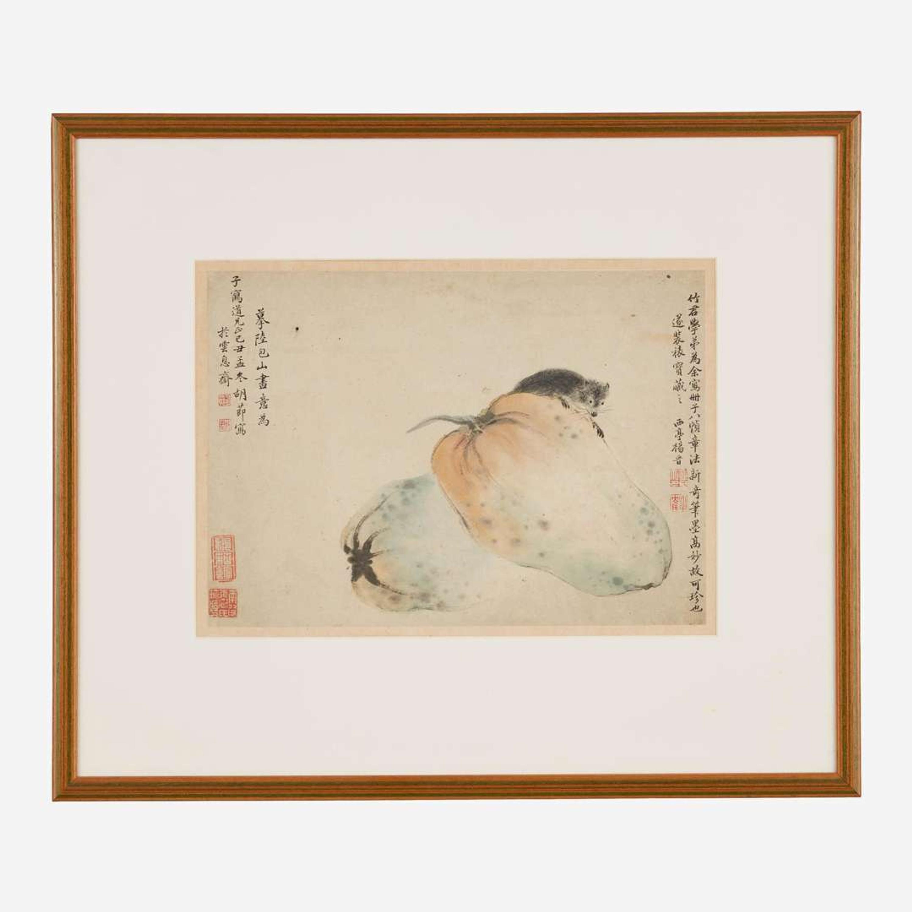 Hu Jie 胡节 老鼠与木瓜图 (Chinese circa. 17/18th Century)