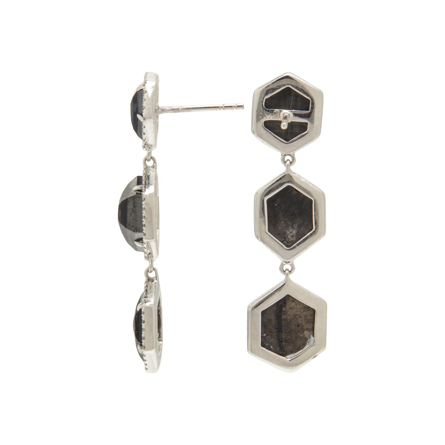 BLACK AND WHITE DIAMOND EARRINGS
