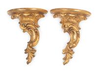 Four Pairs of Giltwood Wall Brackets