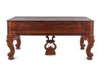 A Steinway and Sons Rosewood Square Piano