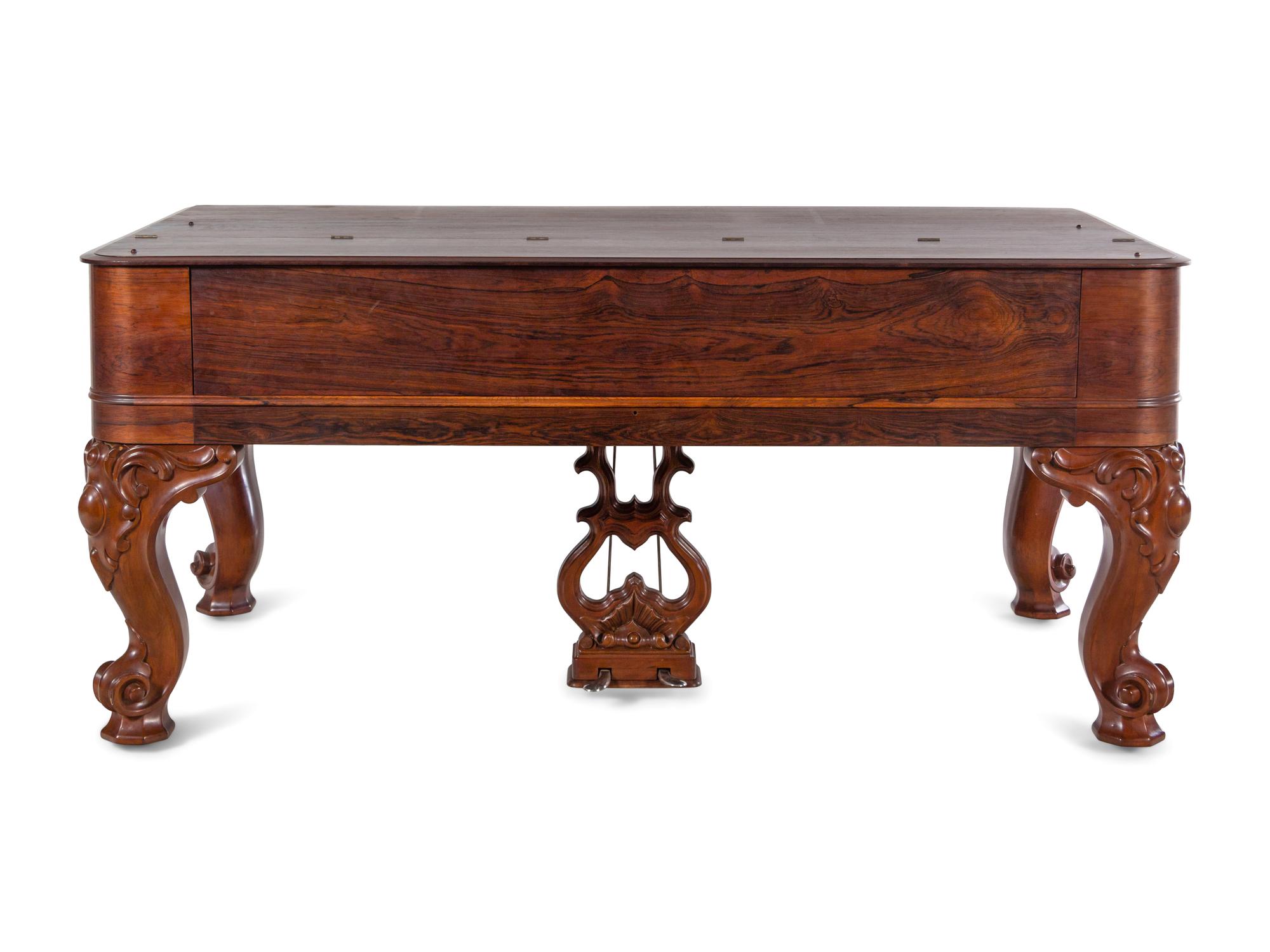 A Steinway and Sons Rosewood Square Piano