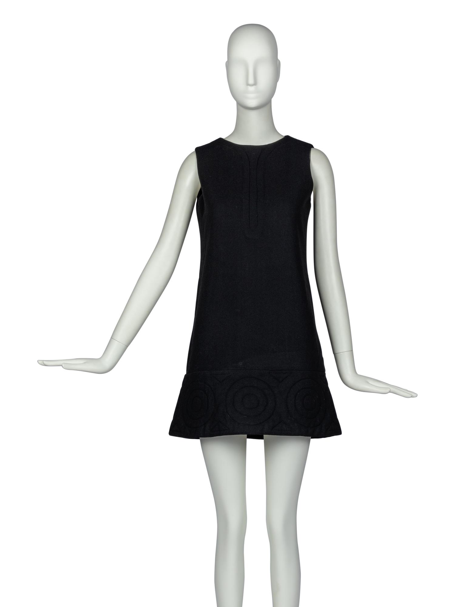 Pierre Cardin Dress with Embroidered Hem, 1960s