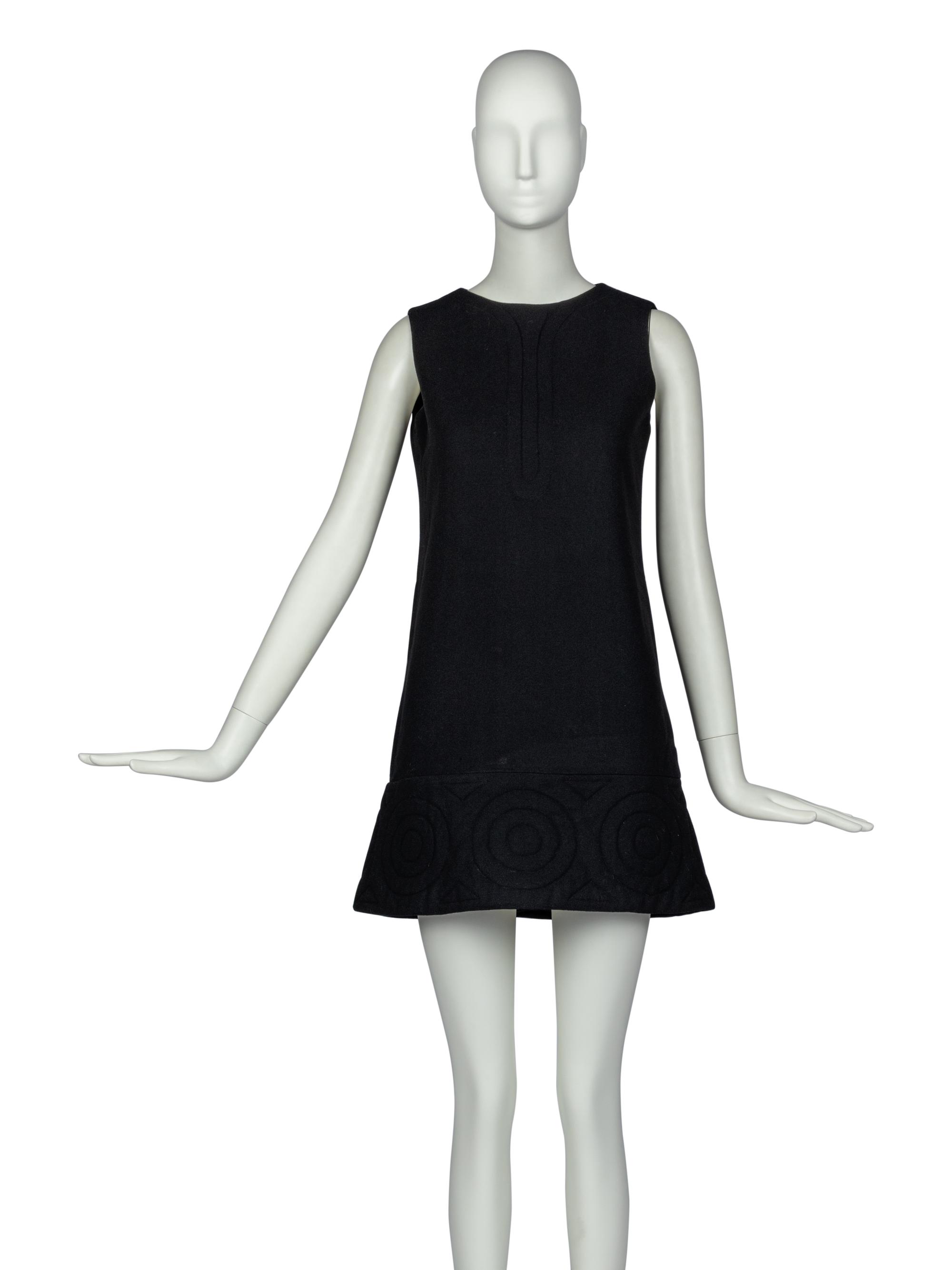 Pierre Cardin Dress with Embroidered Hem, 1960s