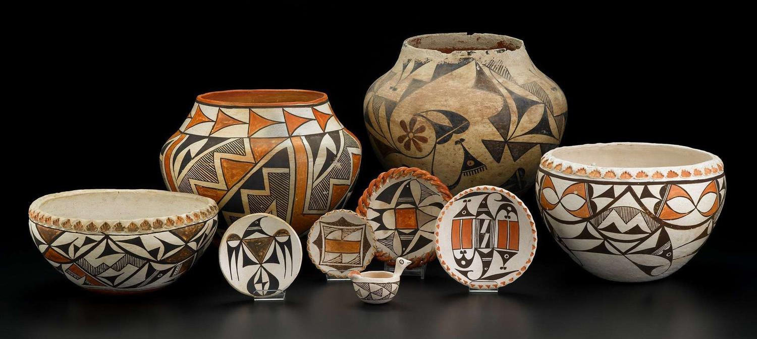 Acoma pottery olla mrs. mammie ortiz, acoma, new mexico, 1951