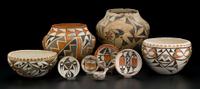 Acoma pottery olla mrs. mammie ortiz, acoma, new mexico, 1951