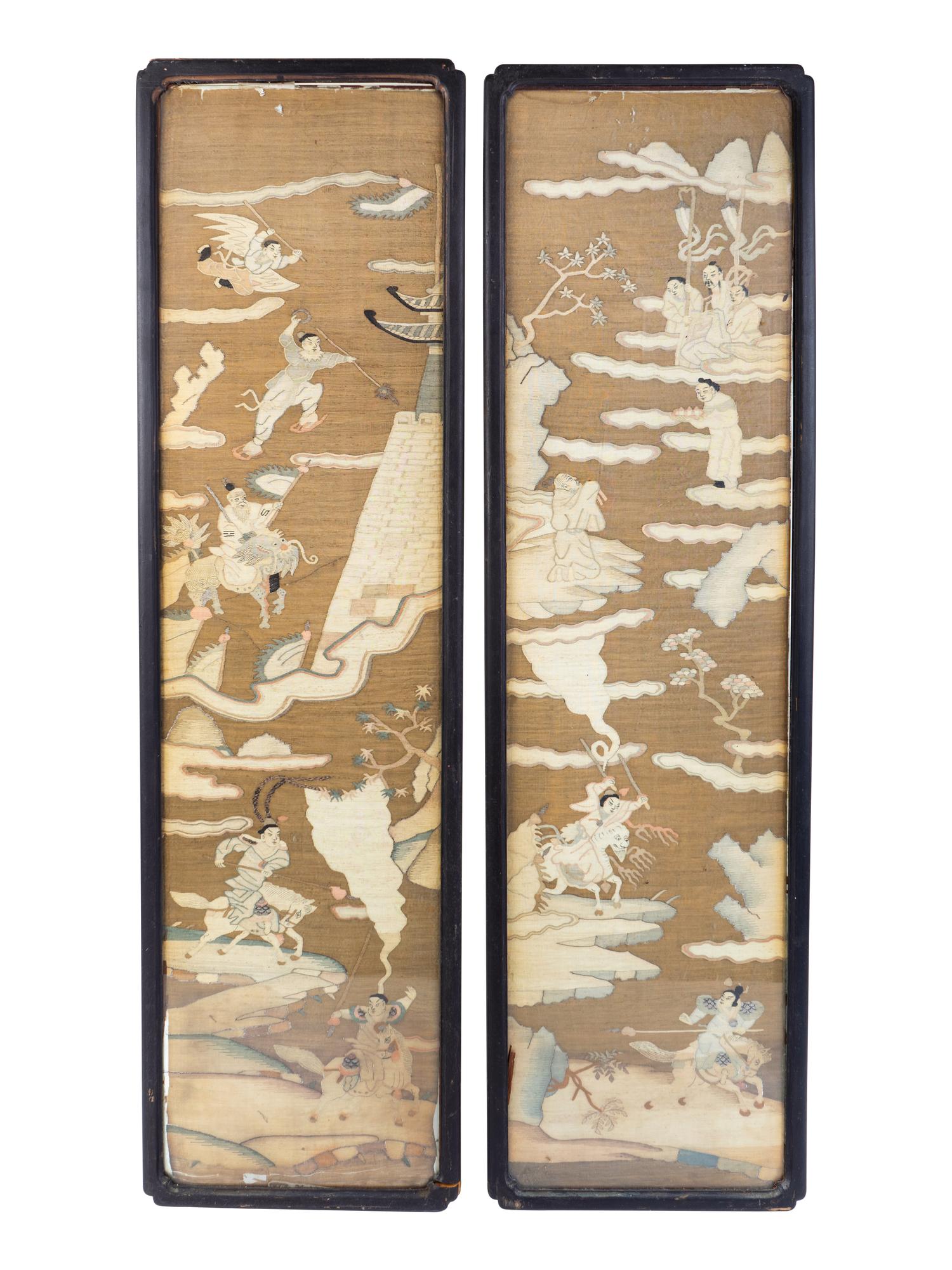 A Pair of Chinese Kesi Panels — 19TH CENTURY