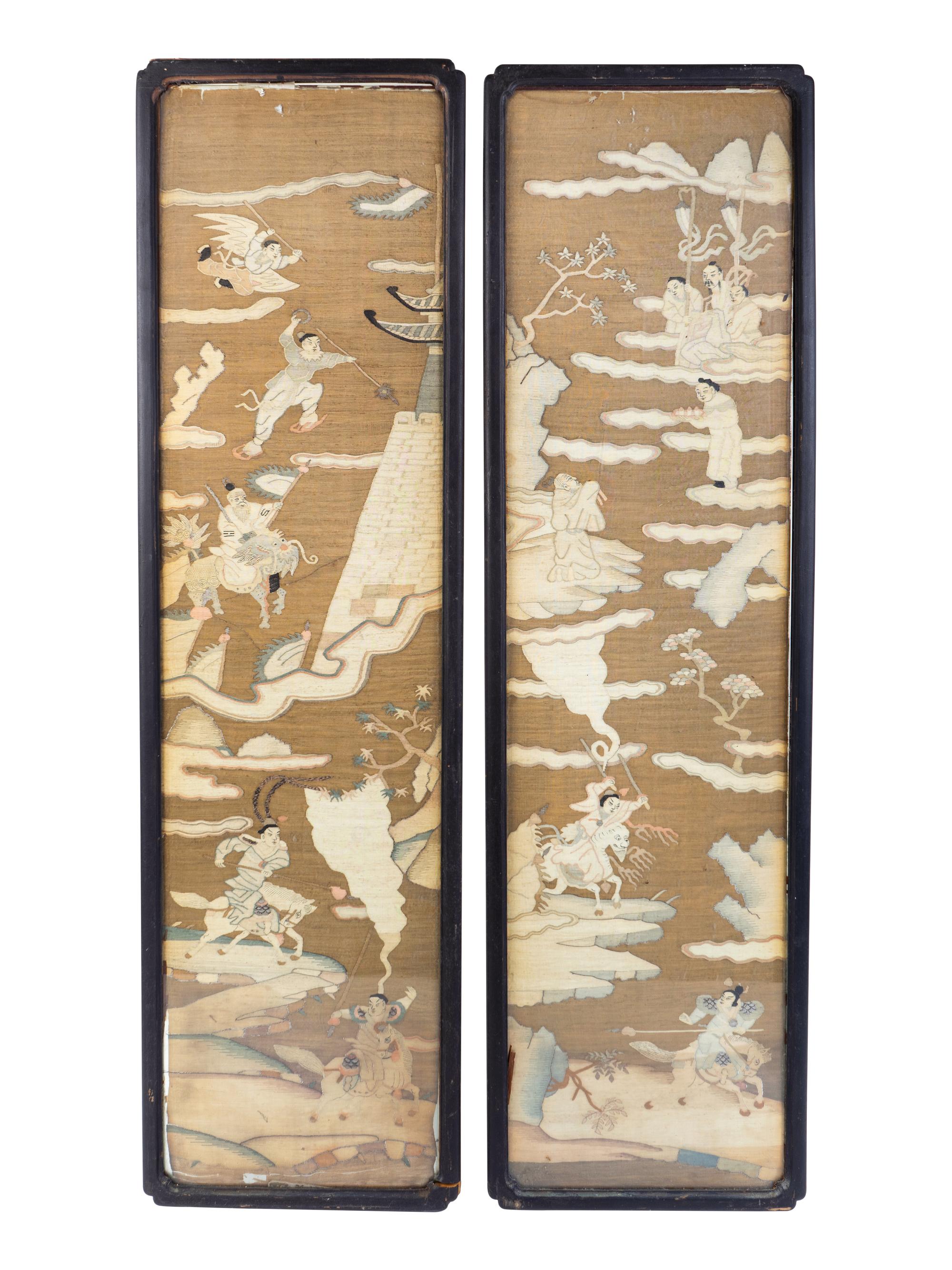 A Pair of Chinese Kesi Panels — 19TH CENTURY