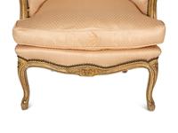 A Pair of Louis XV Style Carved and Painted Bergères — 19th/20th Century