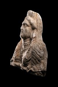 An East Roman Limestone Bust of Cybele