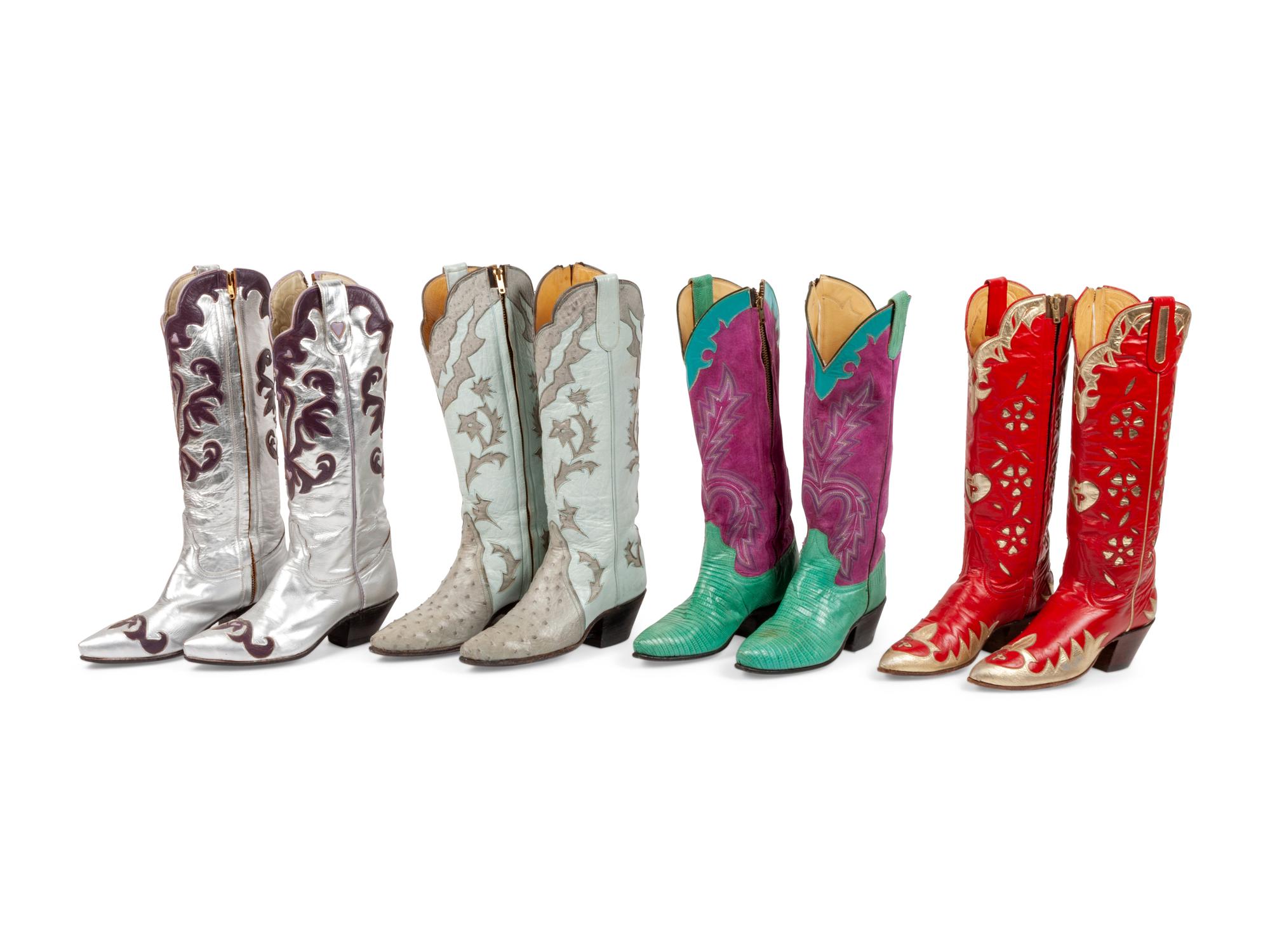 Four Pairs Women's Cowboy Boots