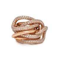 ROSE GOLD AND DIAMOND FREE FORM RING
