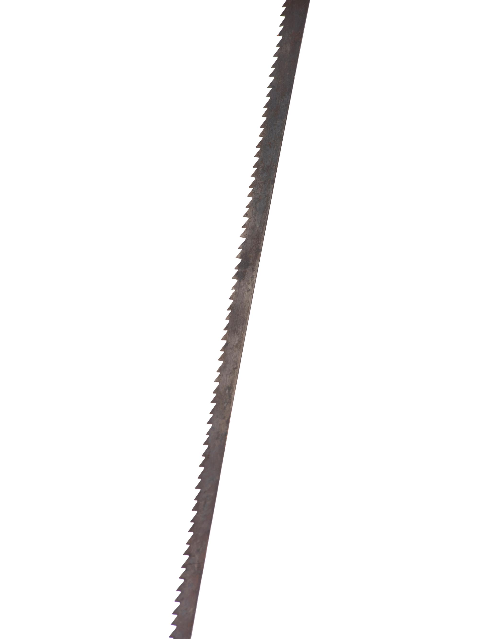 Four Wrought and Cut Iron and Wood Farm Saws