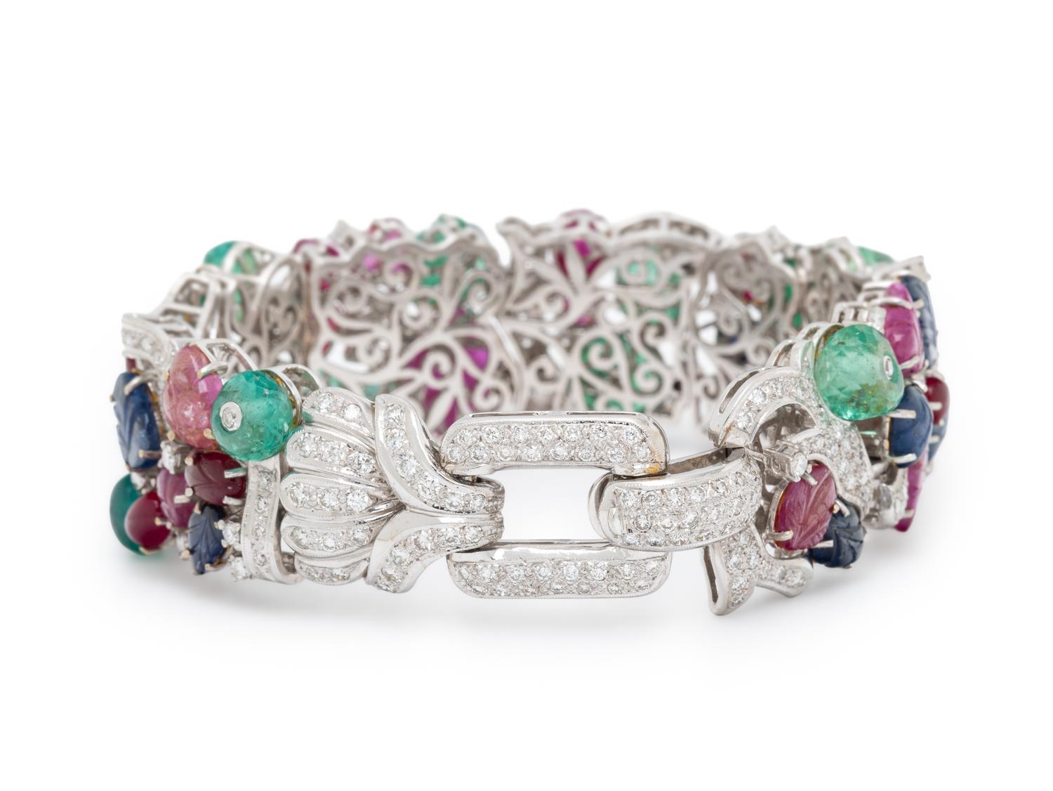 MULTIGEM AND DIAMOND BRACELET