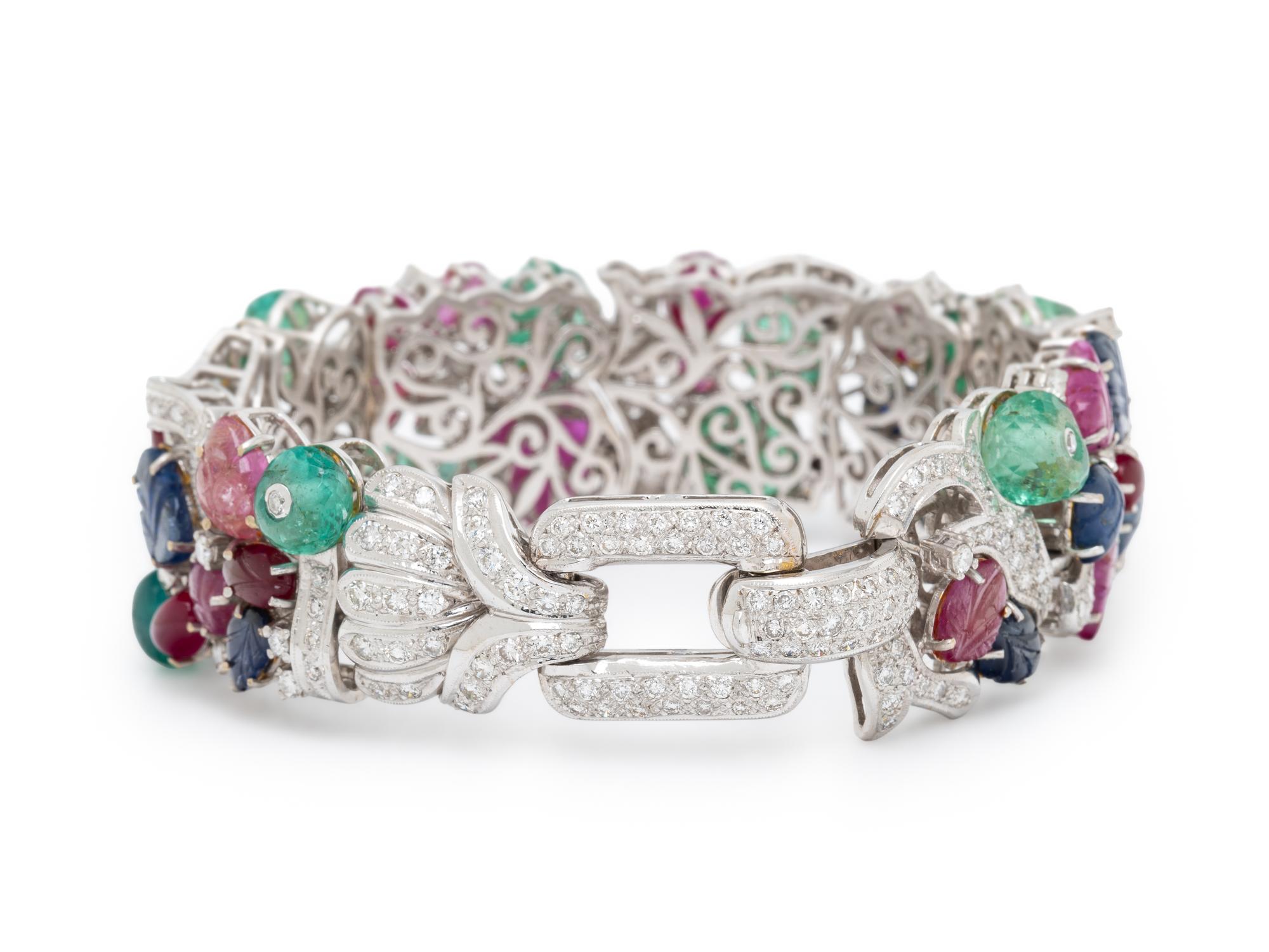MULTIGEM AND DIAMOND BRACELET
