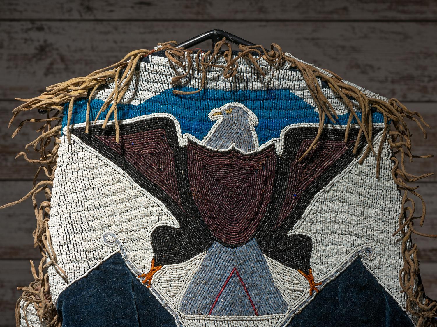 Sioux Beaded Hide Vest, with Eagle