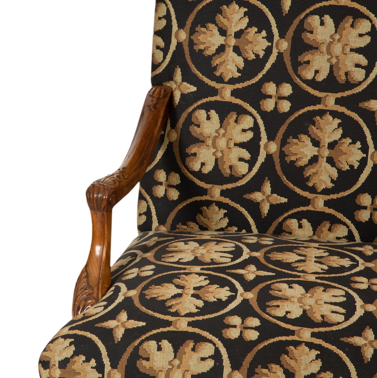 A Pair of Régence Style Upholstered Fauteuils