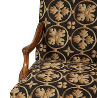 A Pair of Régence Style Upholstered Fauteuils
