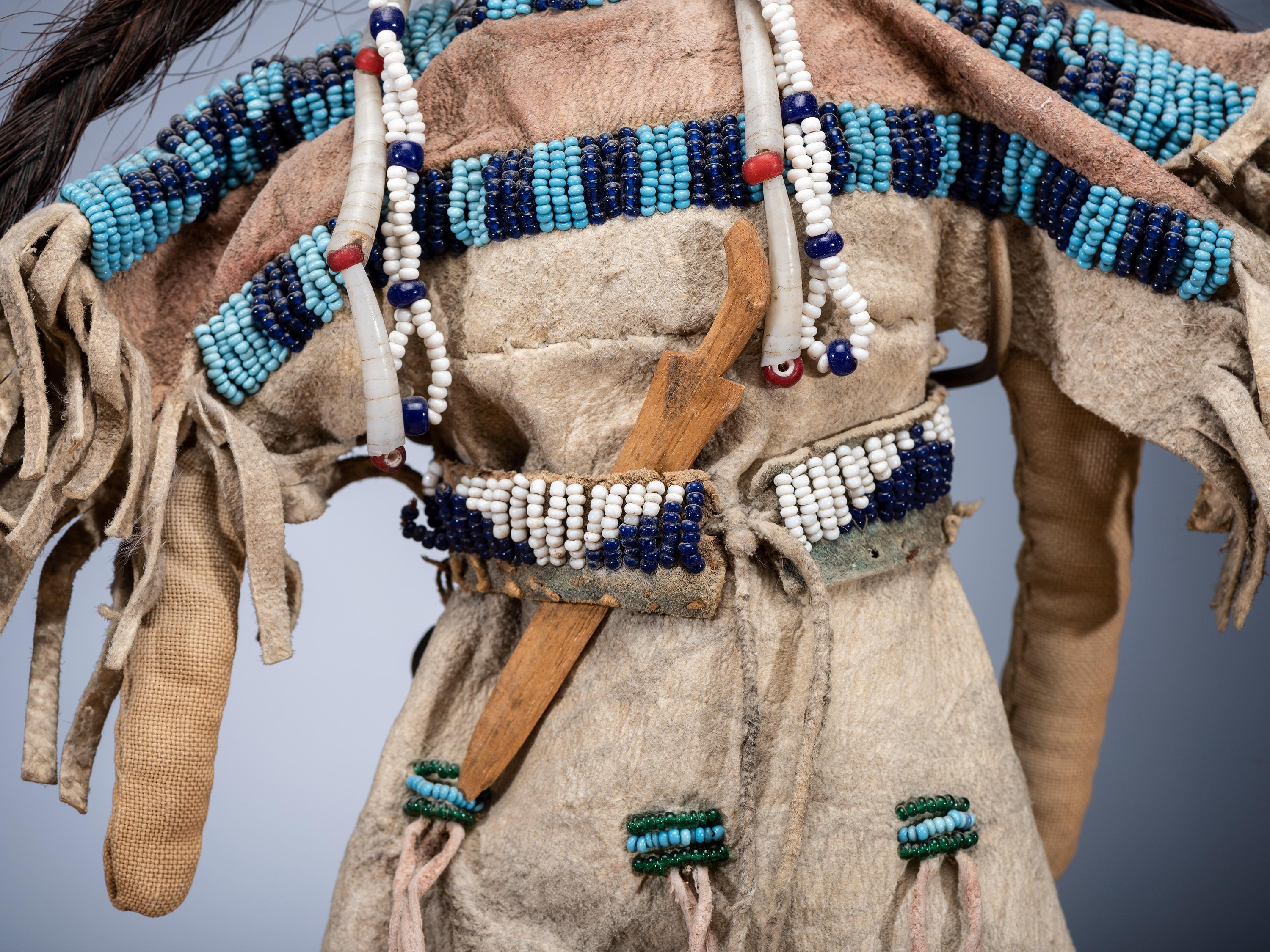 Sioux Beaded Hide Doll