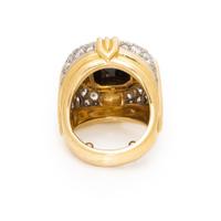 Turi, Onyx, Diamond, and Yellow Gold Ring