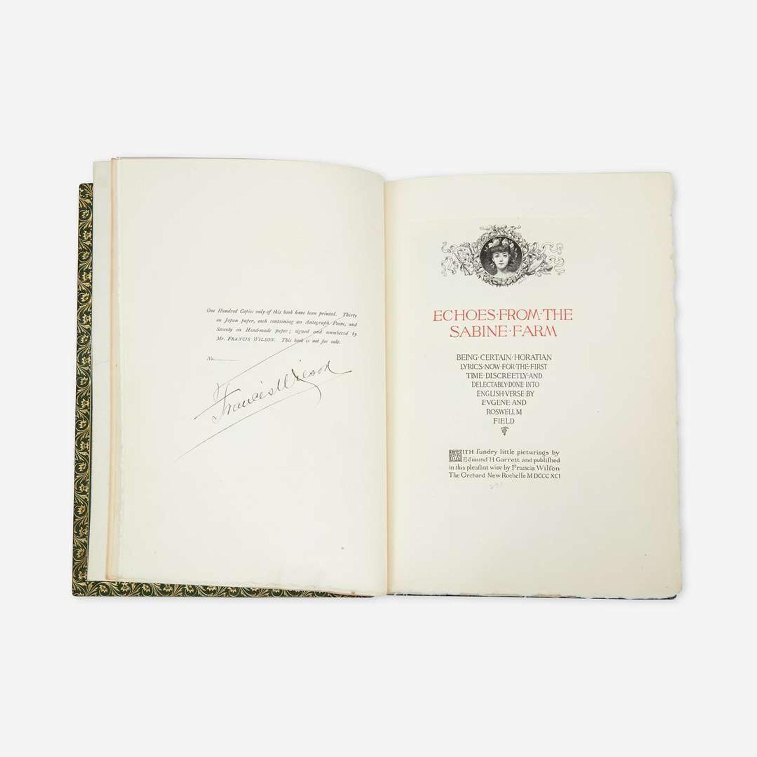 [Fine Bindings] [Club Bindery] Field, Eugene Echoes from the Sabine Farm