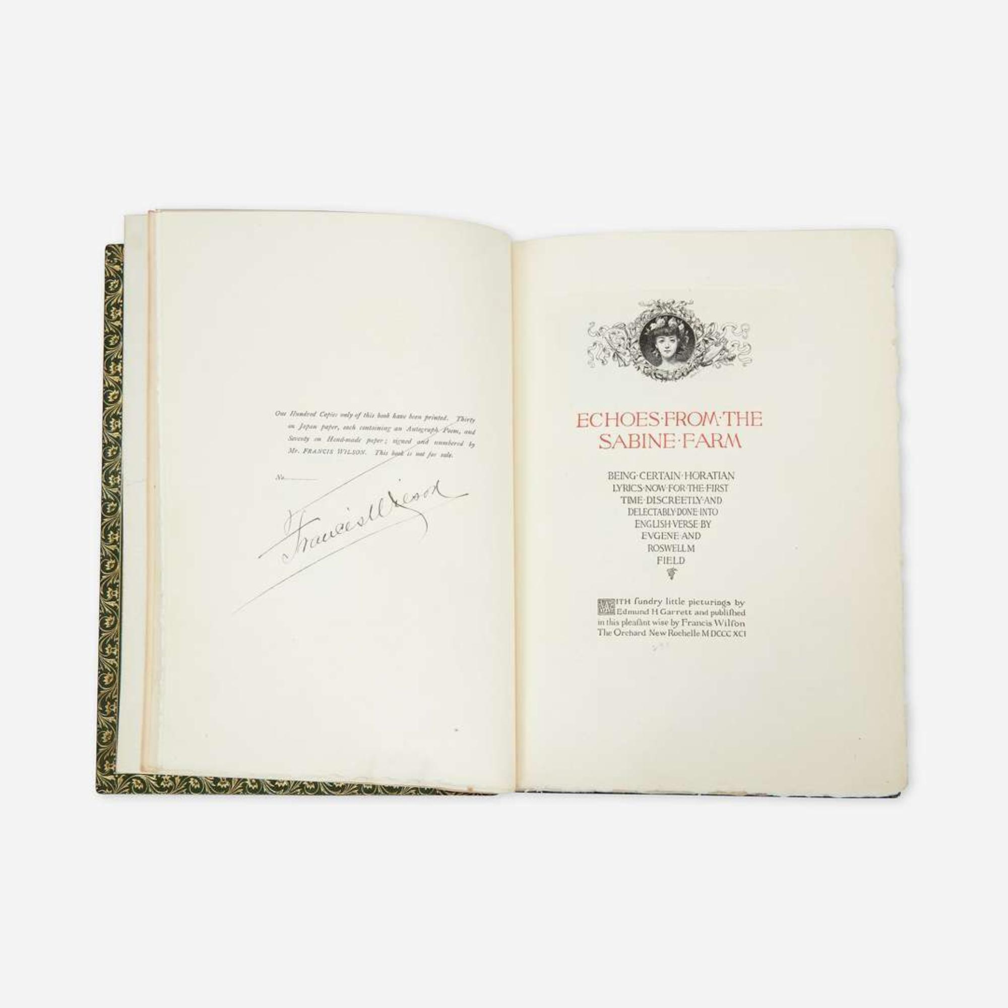 [Fine Bindings] [Club Bindery] Field, Eugene Echoes from the Sabine Farm