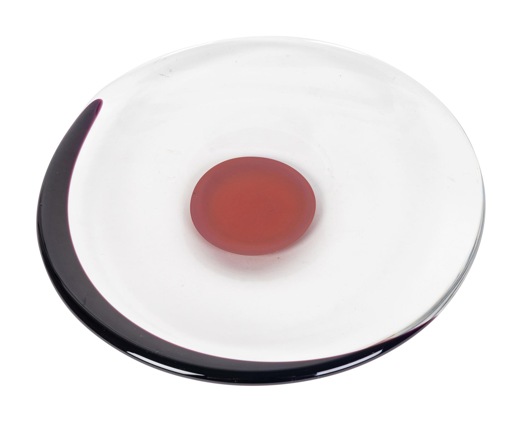 An Orrefors Glass Charger