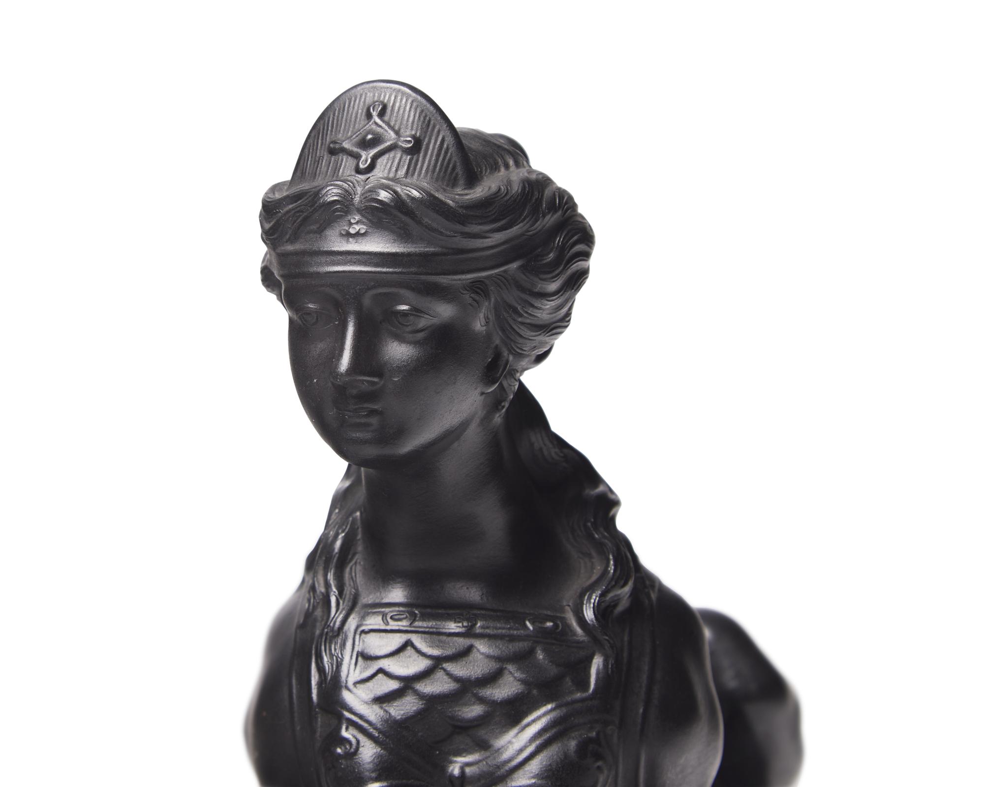 A Wedgwood Black Basalt Grecian Sphinx
