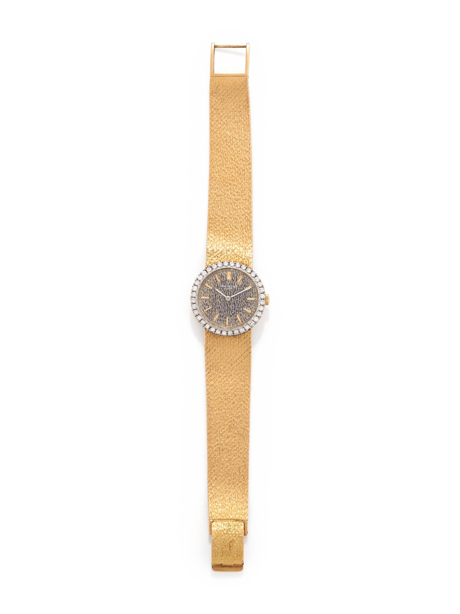 PATEK PHILIPPE, 18K YELLOW GOLD AND DIAMOND REF 3355/8 WRISTWATCH