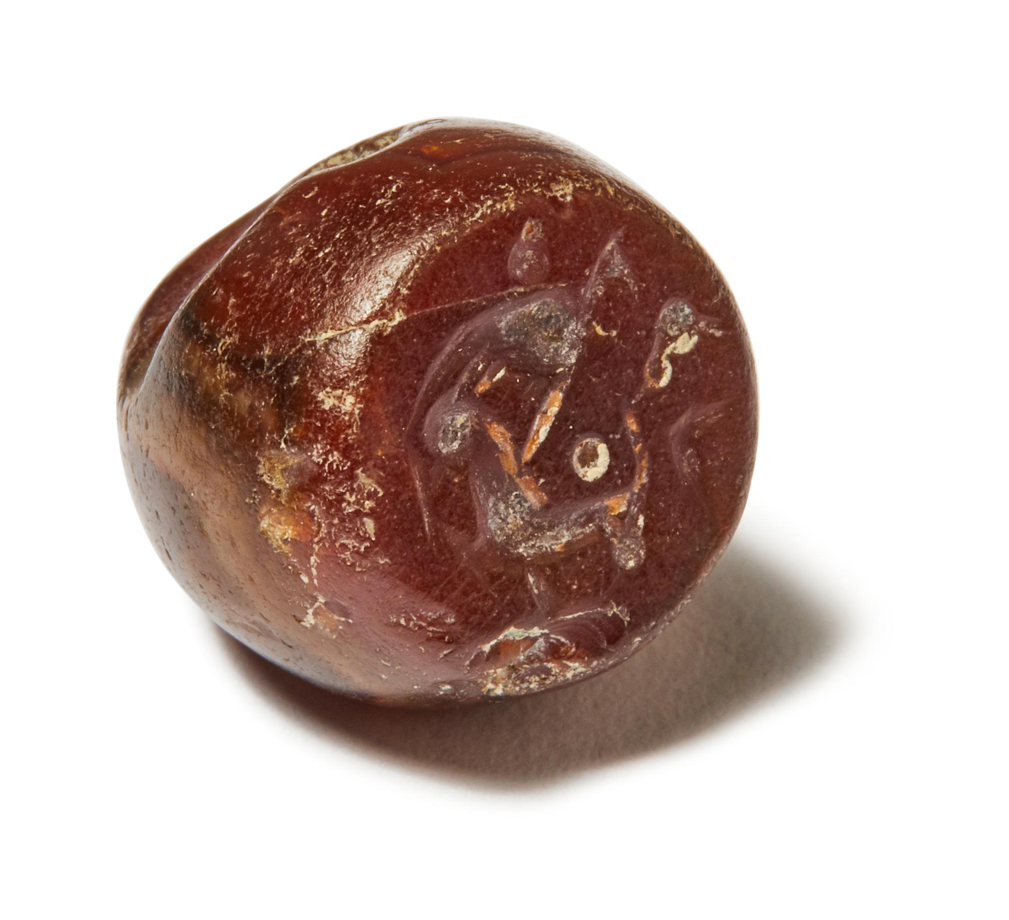 Three Sasanian Stone and Glass Stamp Seals