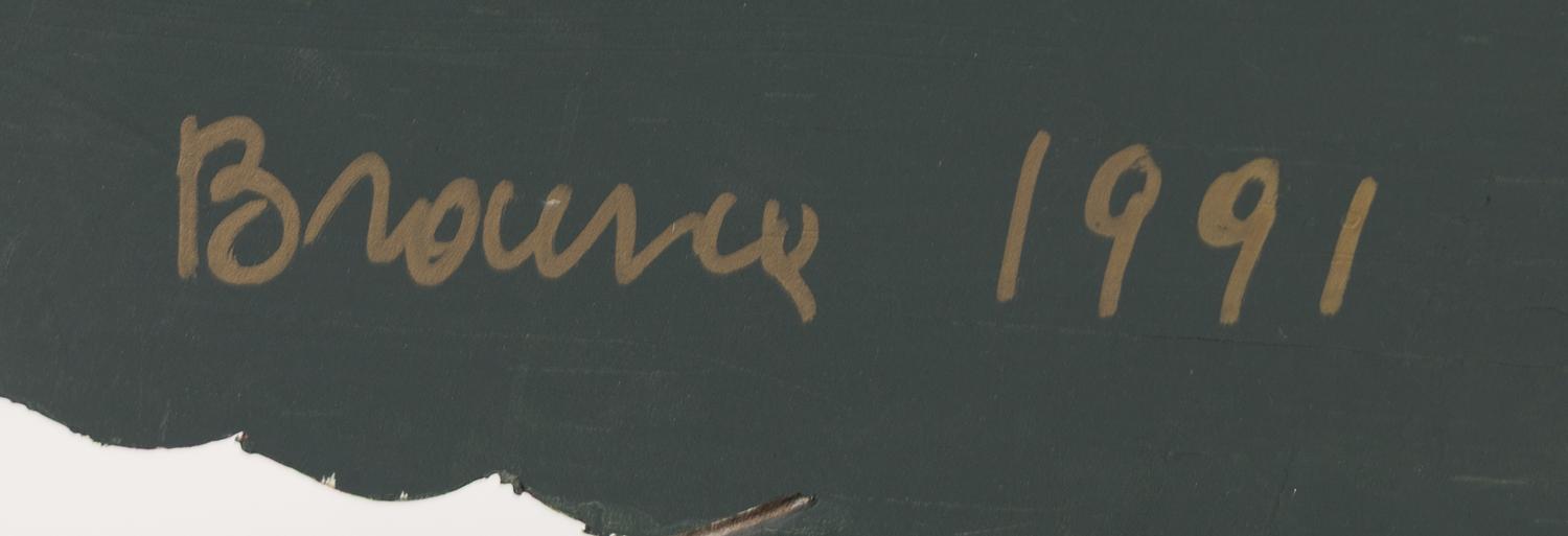 A Painted Wood Dummy Board