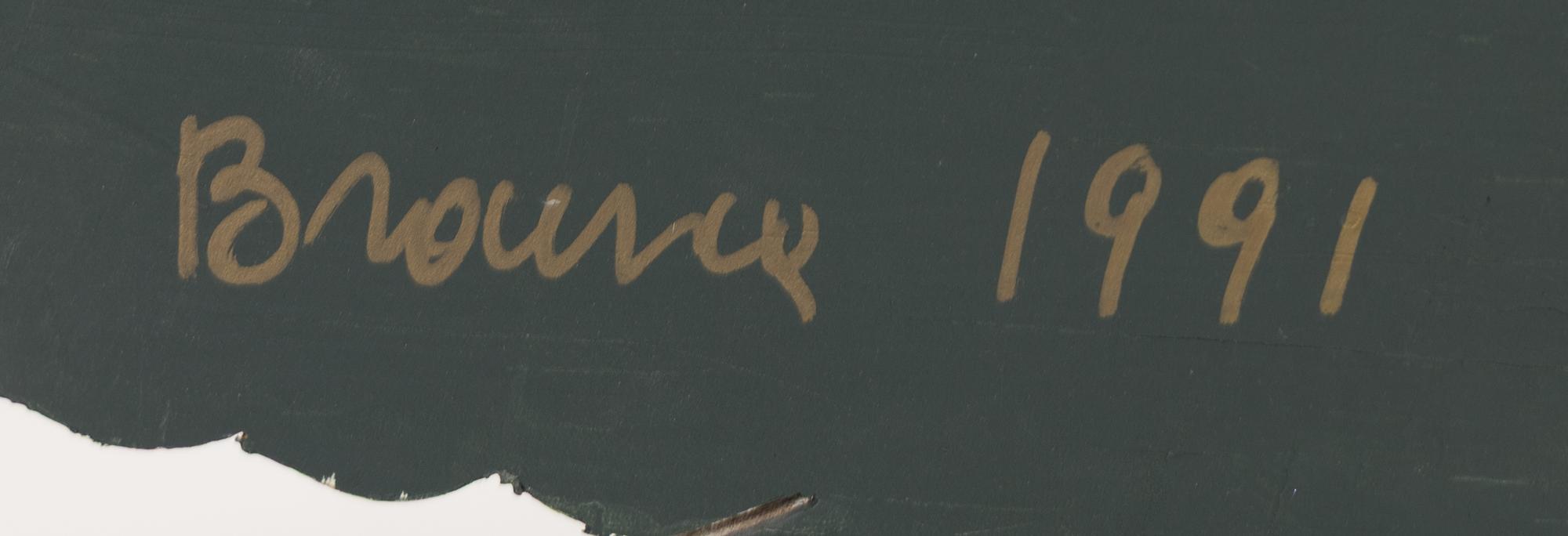 A Painted Wood Dummy Board