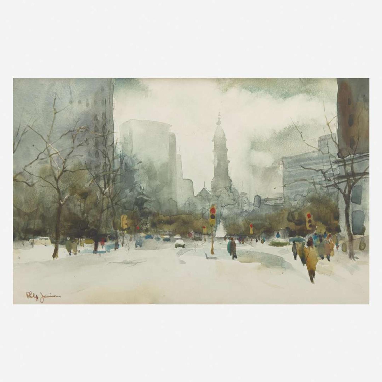 Philip Jamison (American, 1925-2021) Philadelphia in Winter; together with a companion