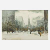Philip Jamison (American, 1925-2021) Philadelphia in Winter; together with a companion