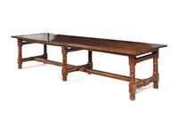 A Spanish or Portuguese Walnut Trestle Table